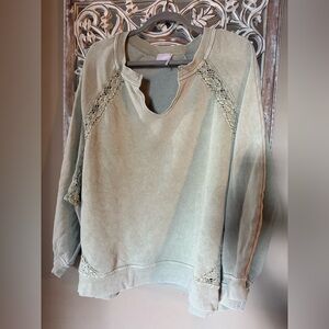 Out From Under Urban Outfitters Jayden Lace Inset Sweatshirt